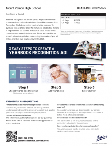 Recognition Ad Flyer - Click Link on the page for the PDF version.